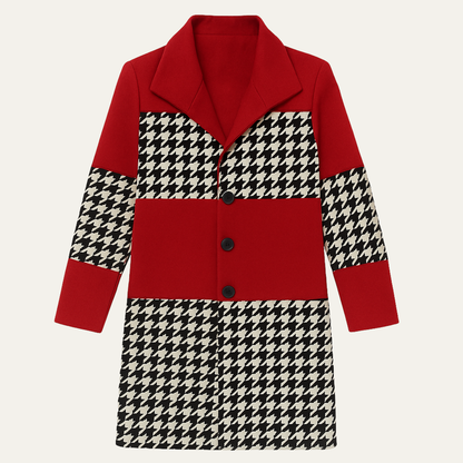 Mens Vintage Patchwork Quilted Long Coat with Pockets - Vossary