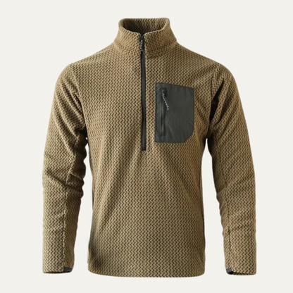 Warm Men's Fleece Pullover with Pocket - Vossary