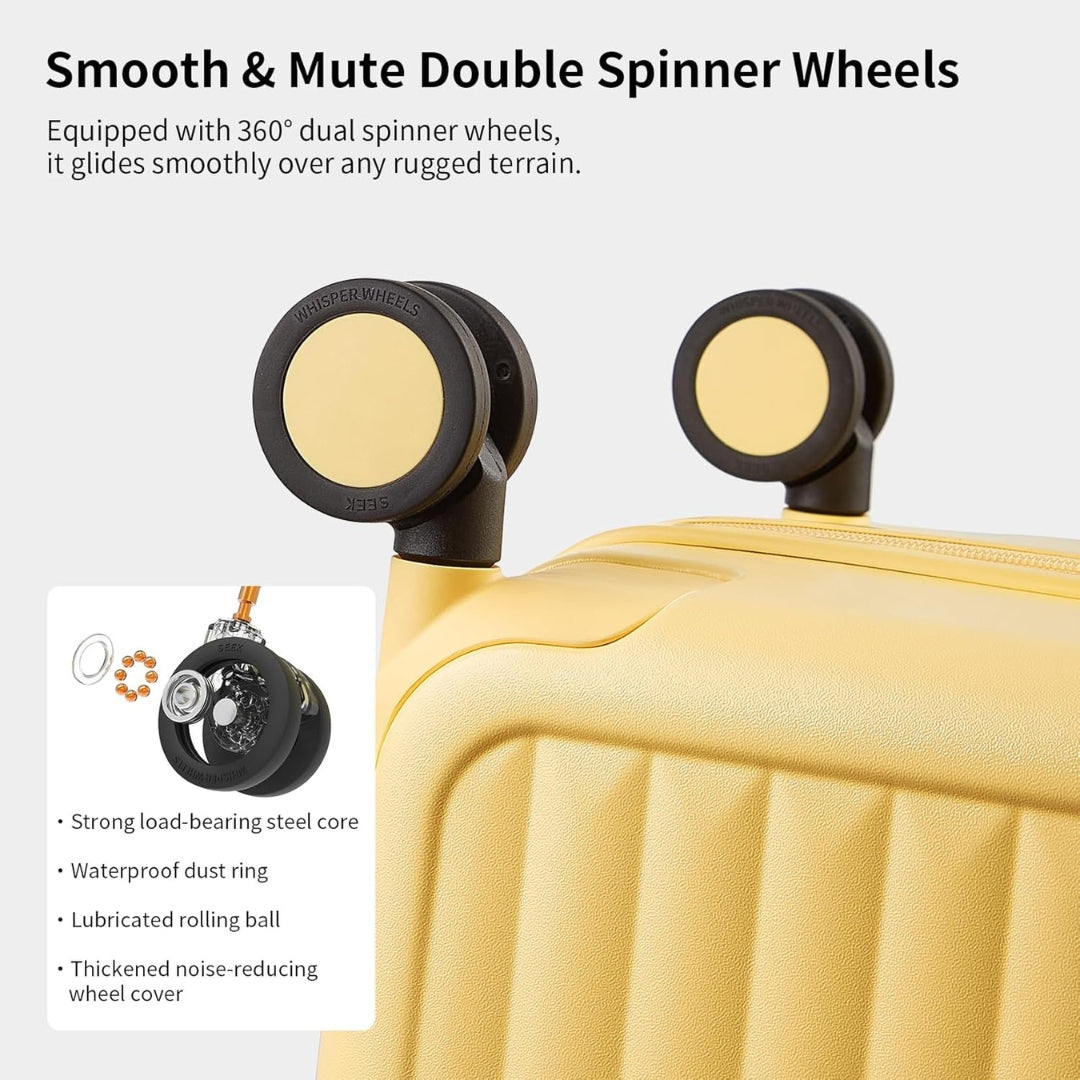 Durable 20 Lightweight Carry-On Suitcase with Hard Shell