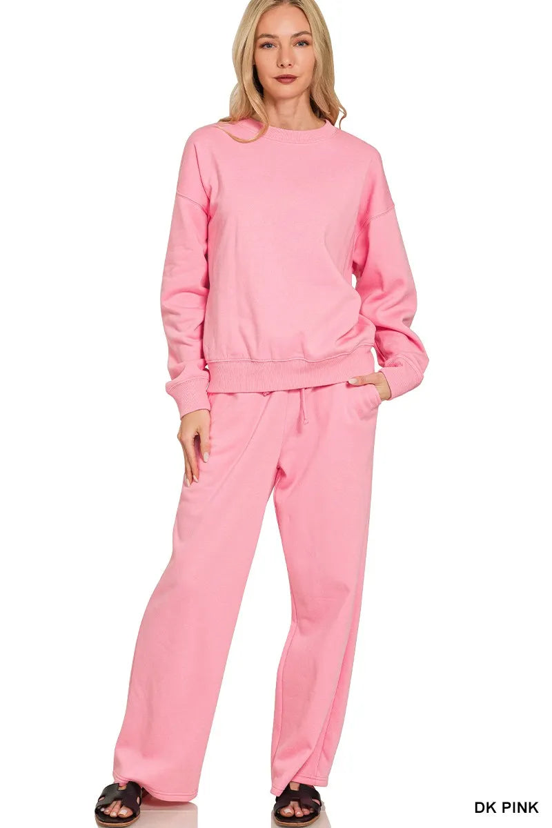 Soft Fleece Long Sleeve Top and Legging Set - EasyApparels