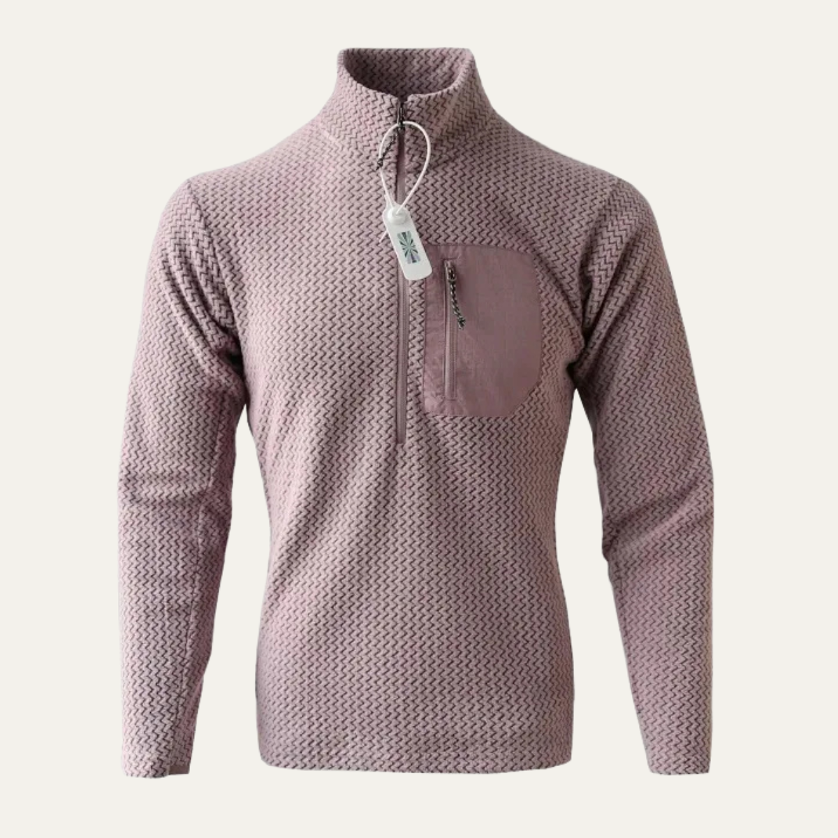 Warm Men's Fleece Pullover with Pocket