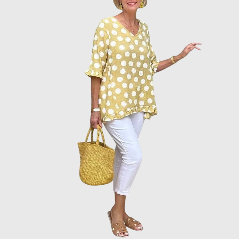 Women's Lightweight Pink Peasant Blouse
