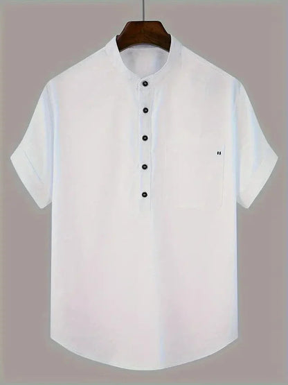 Casual Short Sleeve Button Shirt - EasyApparels