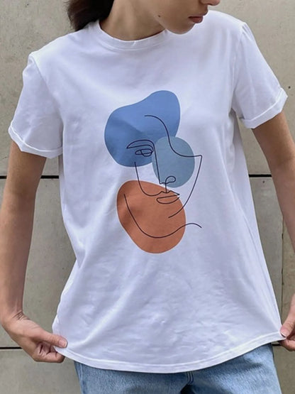 Unique Design Relaxed Fit Crew Neck Tee - EasyApparels