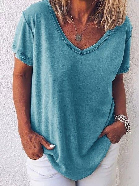 Comfy Women's V-Neck Short Sleeve Tee