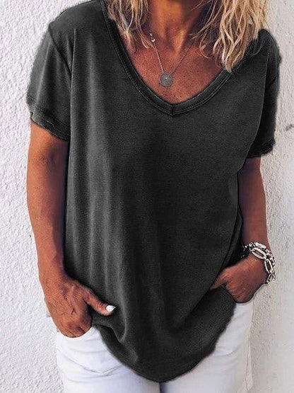Comfy Women's V-Neck Short Sleeve Tee