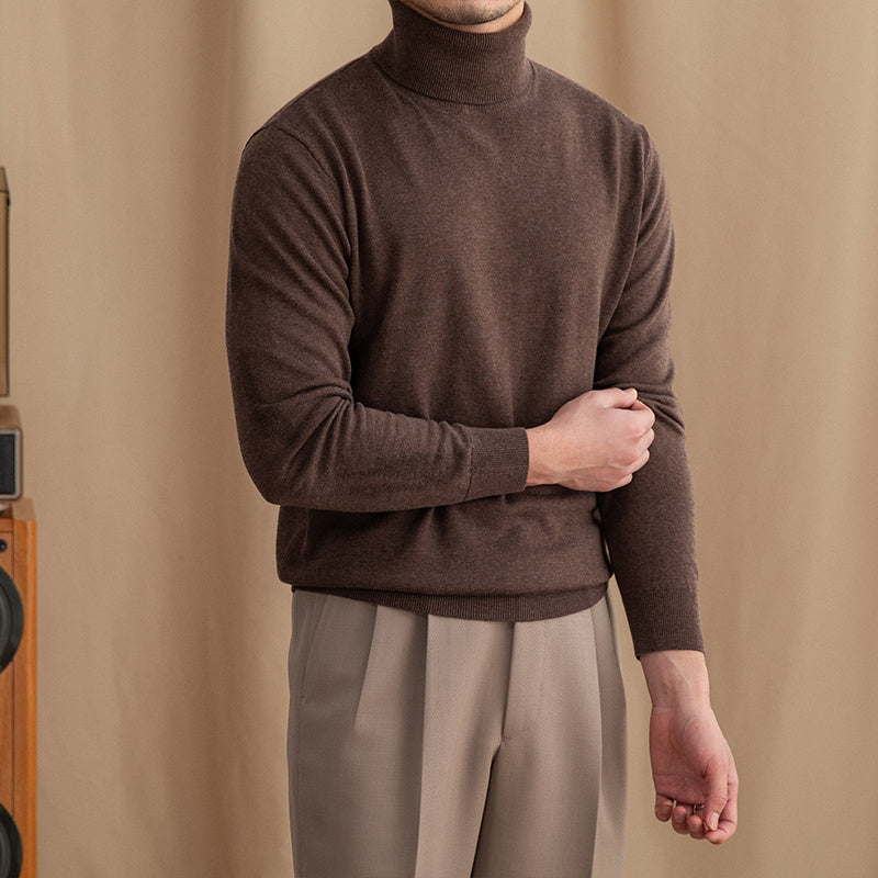Classic Fit Mens Wool Turtleneck Sweater
