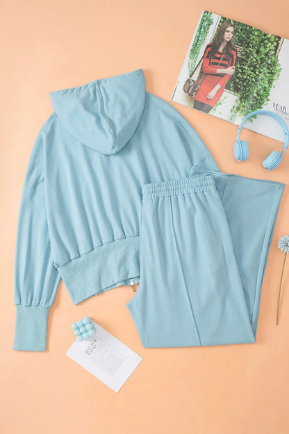 Sporty Tracksuit Jacket and Pants Set