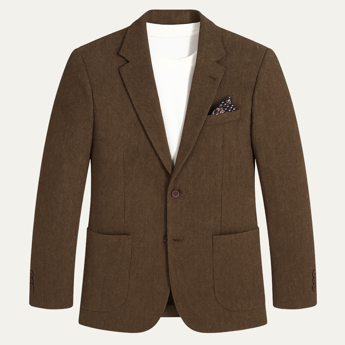 Classic Men's Wool Tweed Blazer Jacket - Vossary