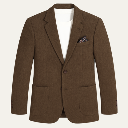 Classic Men's Wool Tweed Blazer Jacket - Vossary