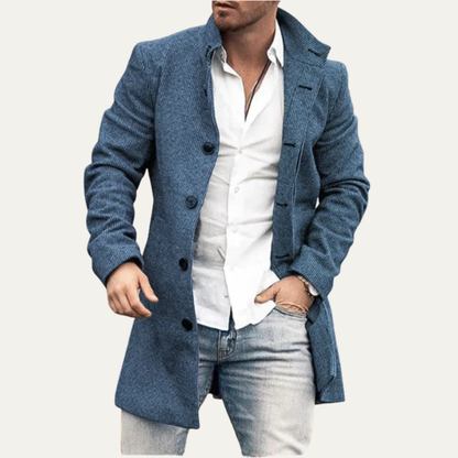 Warm Men's Plaid Winter Coat