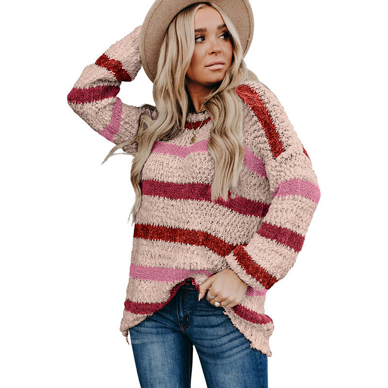 Cozy Oversized Women's Crew Neck Sweater