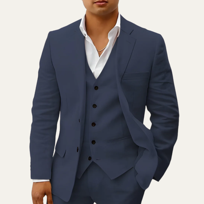 Lightweight Men's 3 Piece Linen Suit Set