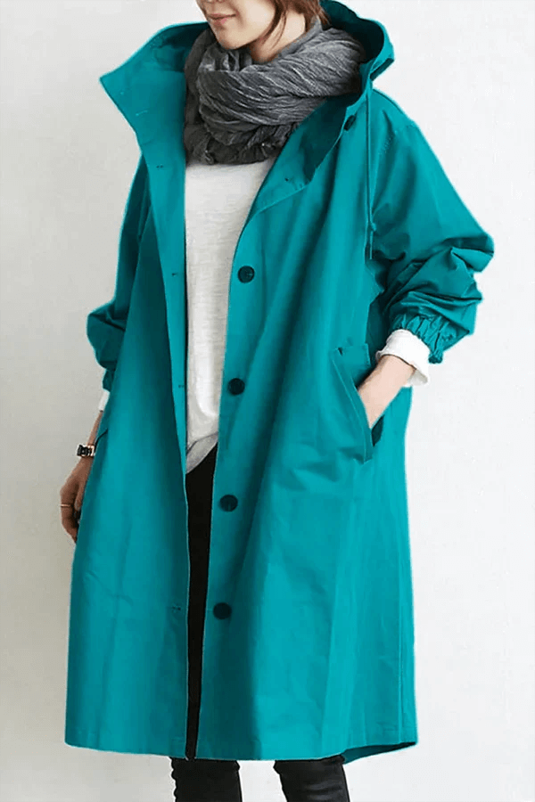 Waterproof Women's Rain Jacket - Lightweight Outdoor Cape - EasyApparels