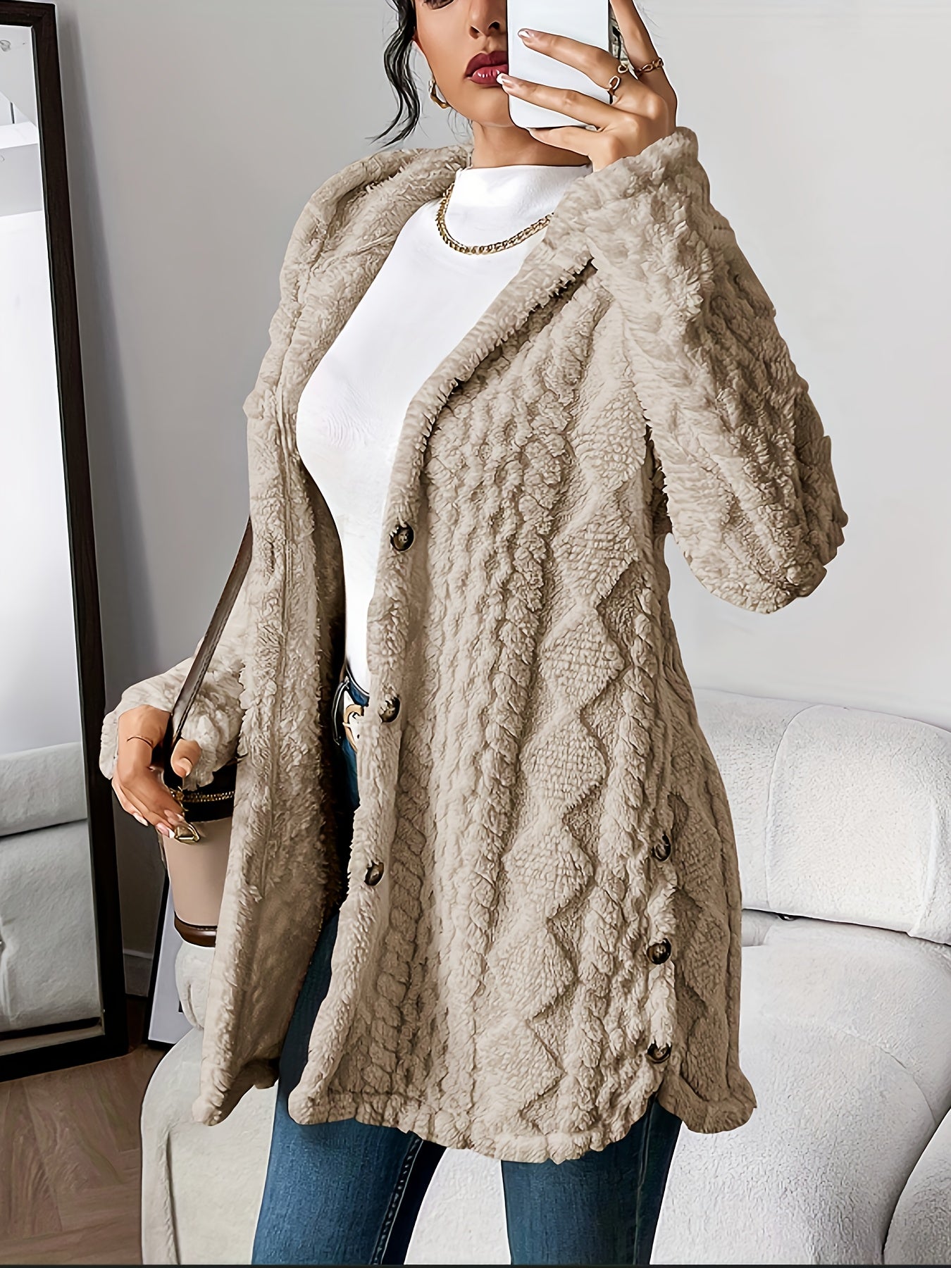Soft Cozy Hooded Cardigan Sweater