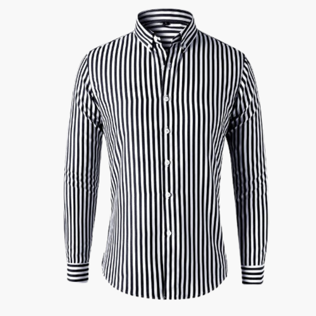 Classic Stripe Mens Button Down Shirt
