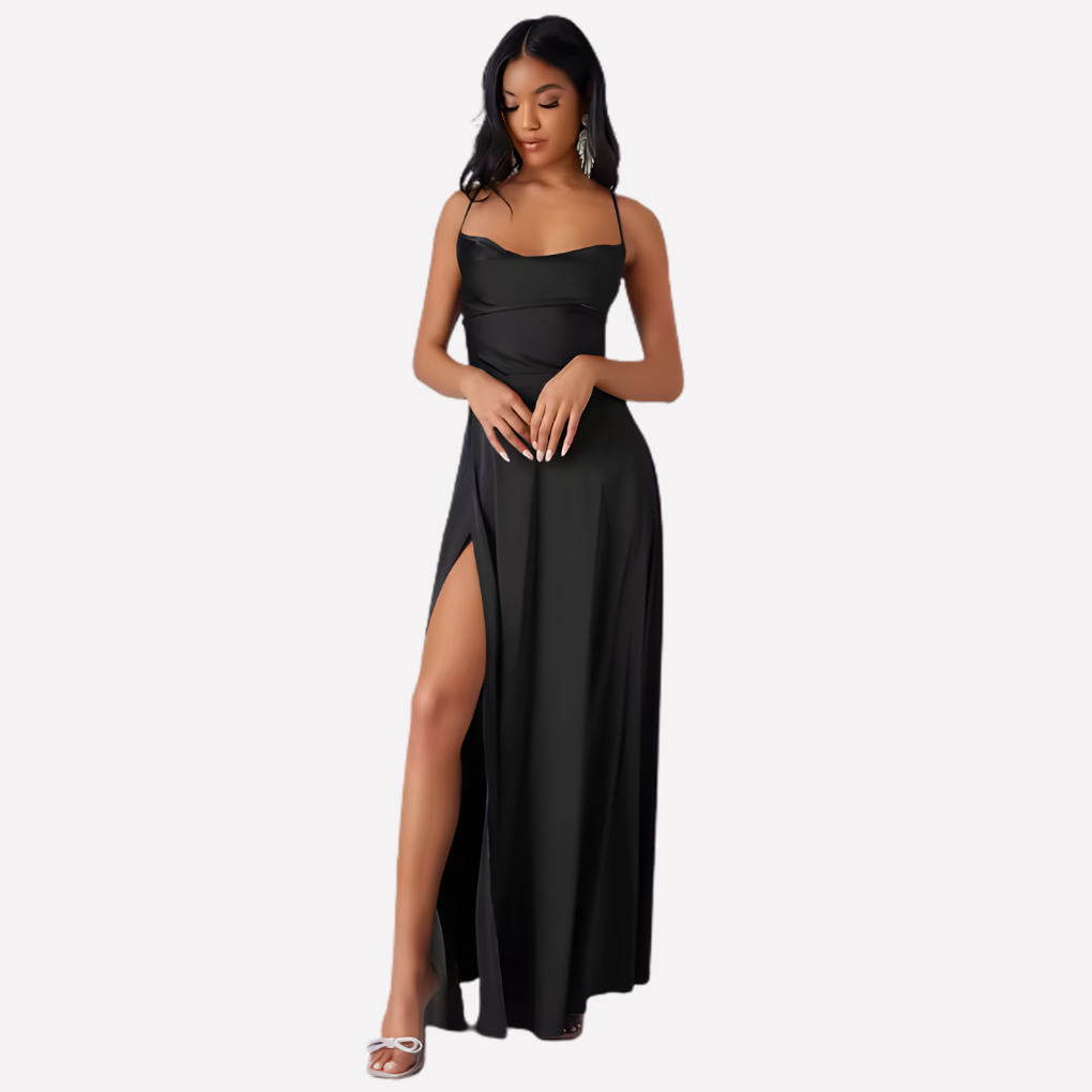 Sleeveless Flowy Maxi Dress with High Side Split