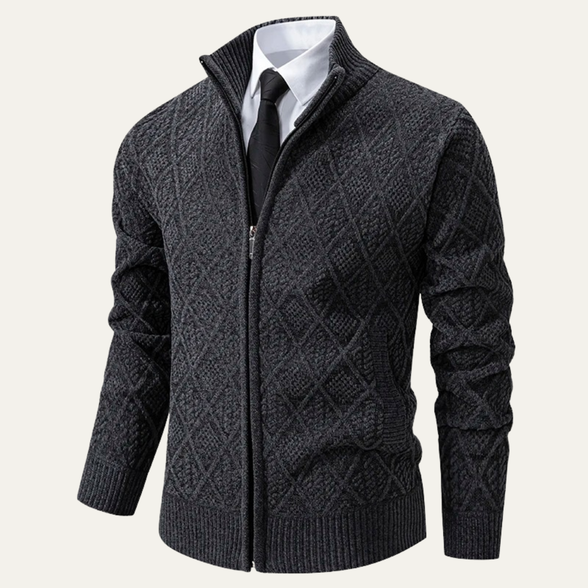 Stylish Men's Diamond Knit Blazer Jacket