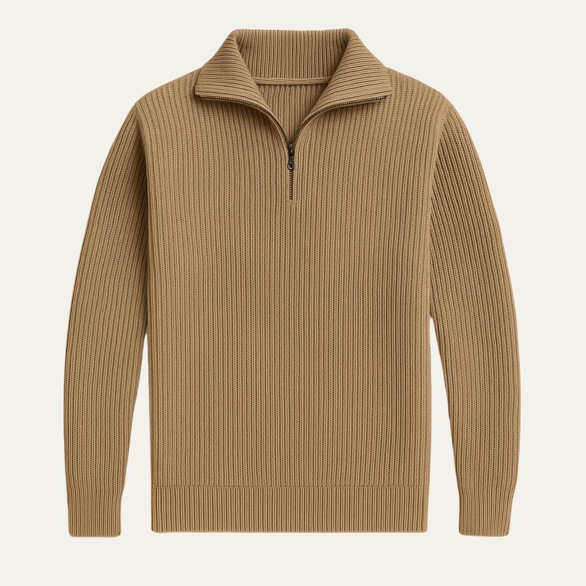 Warm Merino Wool Quarter Zip Jumper