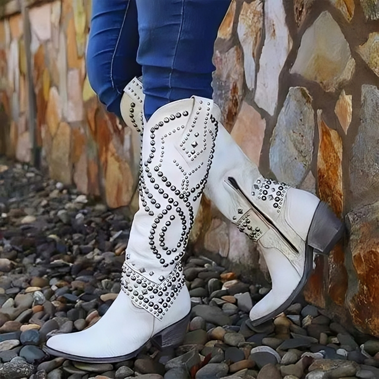 Trendy Cowboy Mid Calf Boots