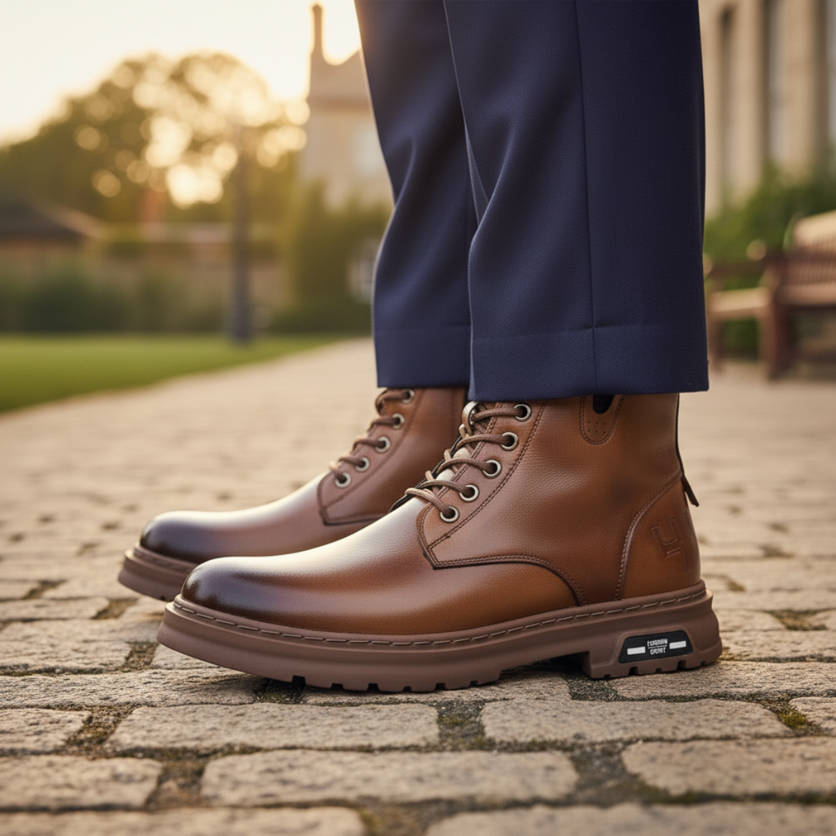Tough Waterproof Leather Ankle Boots for Men