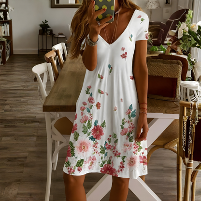 Ladies' Casual Summer V Neck Dress