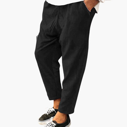 Men's Lightweight Polyester Elastic Waist Pants - Vossary