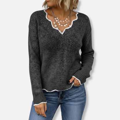 Cozy Women's Wool Crew Neck Sweater