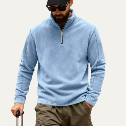 Thermal Men's Quarter Zip Fleece Pullover Sweater