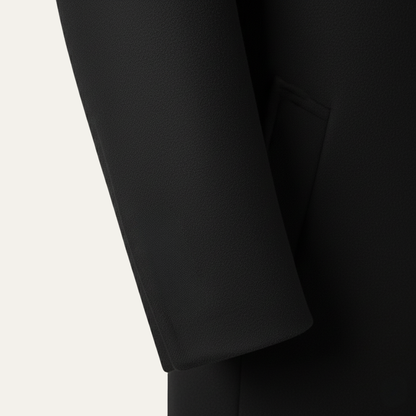 Classic Men's Wool Long Double Breasted Coat