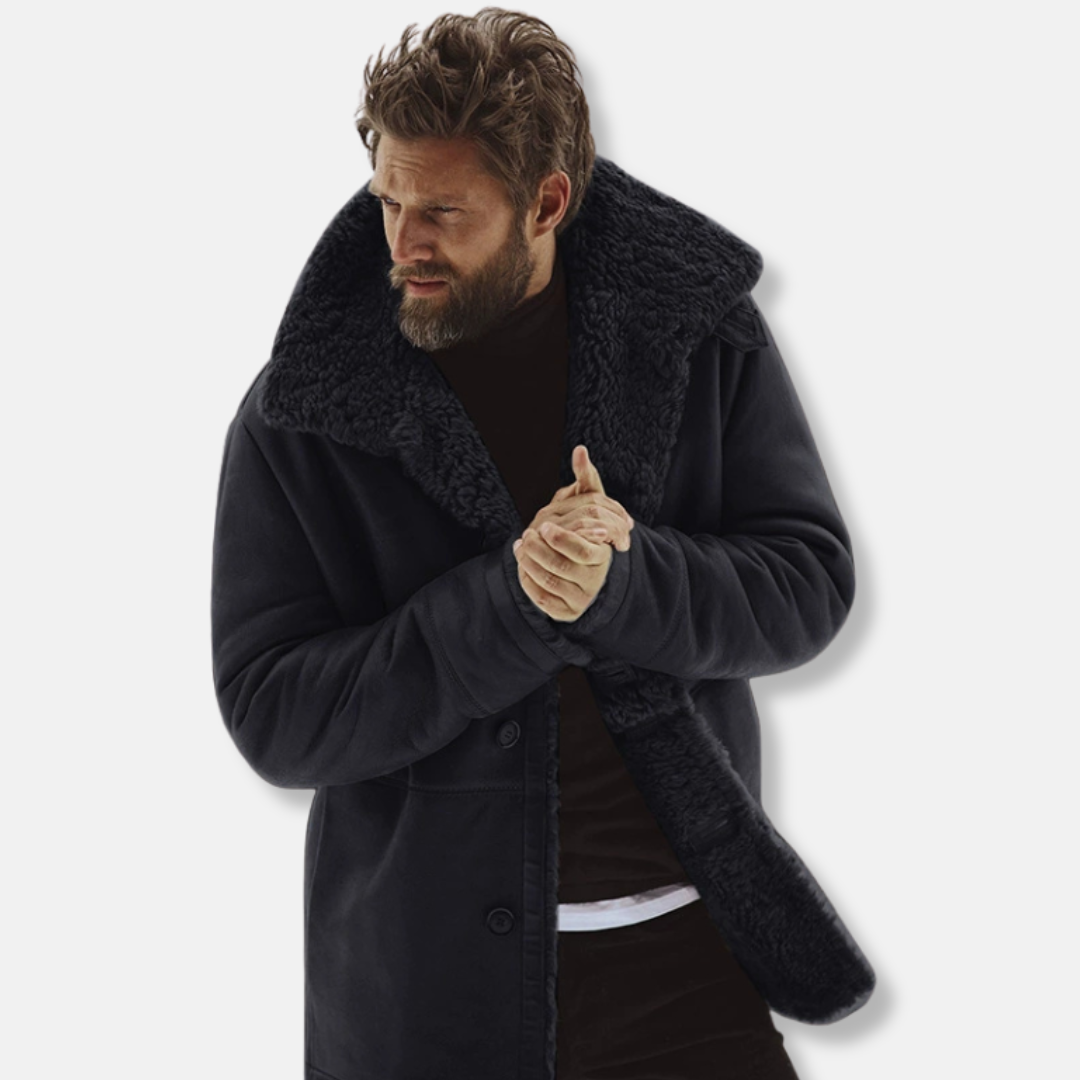 Casual Men's Mid Length Wool Coat