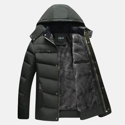 Warm Fleece Padded Hoodie Jacket