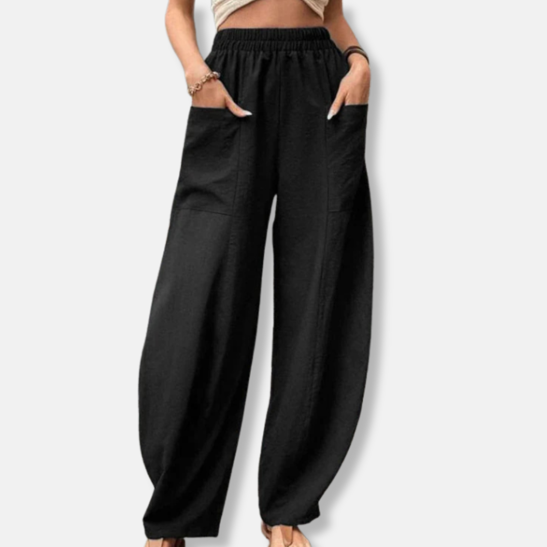Comfortable Cotton Wide Leg Harem Pants