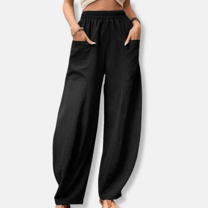 Comfortable Cotton Wide Leg Harem Pants
