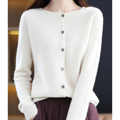 Cozy Women's Crew Neck Wool Blend Sweater