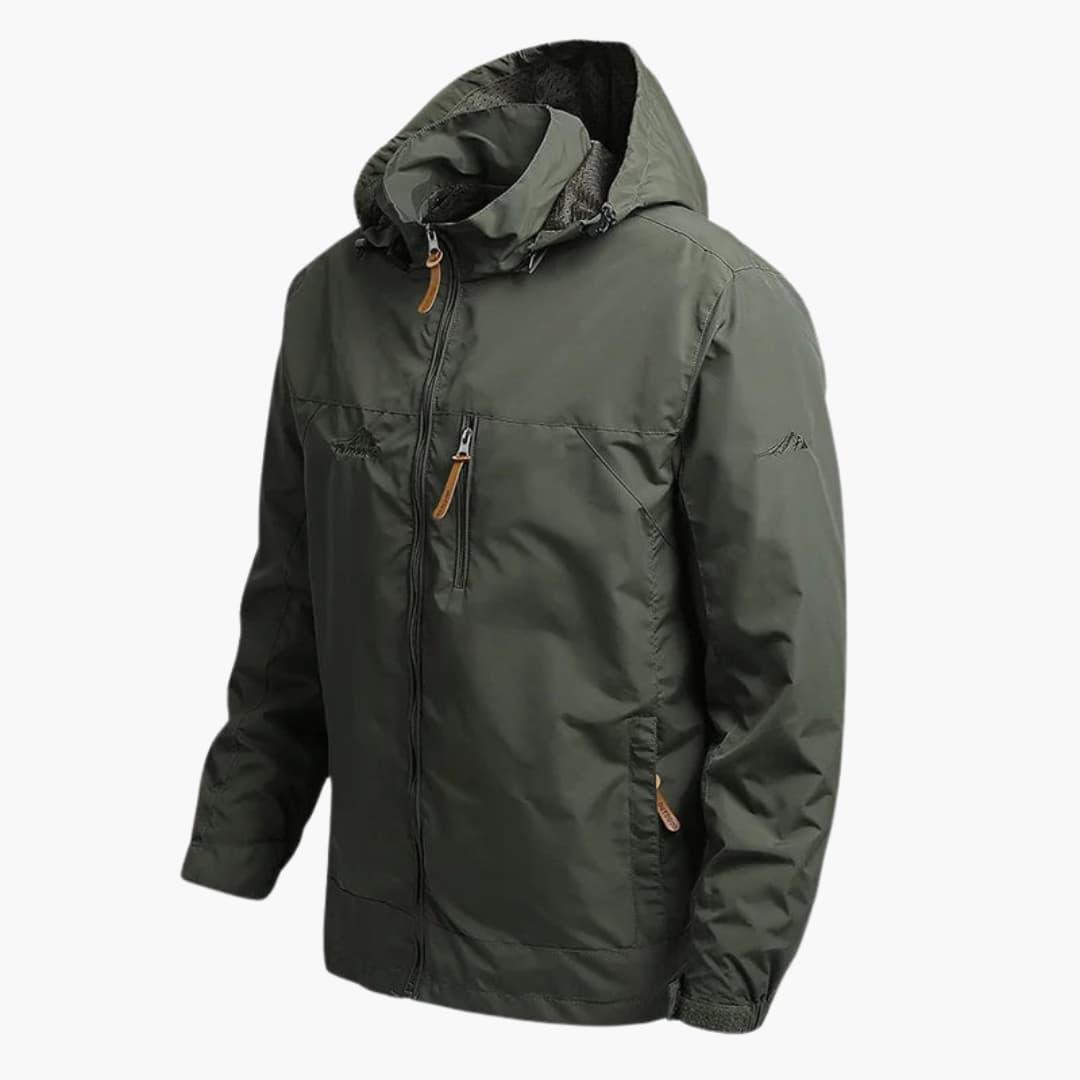 Waterproof Zip Up Mens Parka Jacket with Pockets