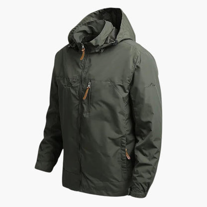 Waterproof Zip Up Mens Parka Jacket with Pockets
