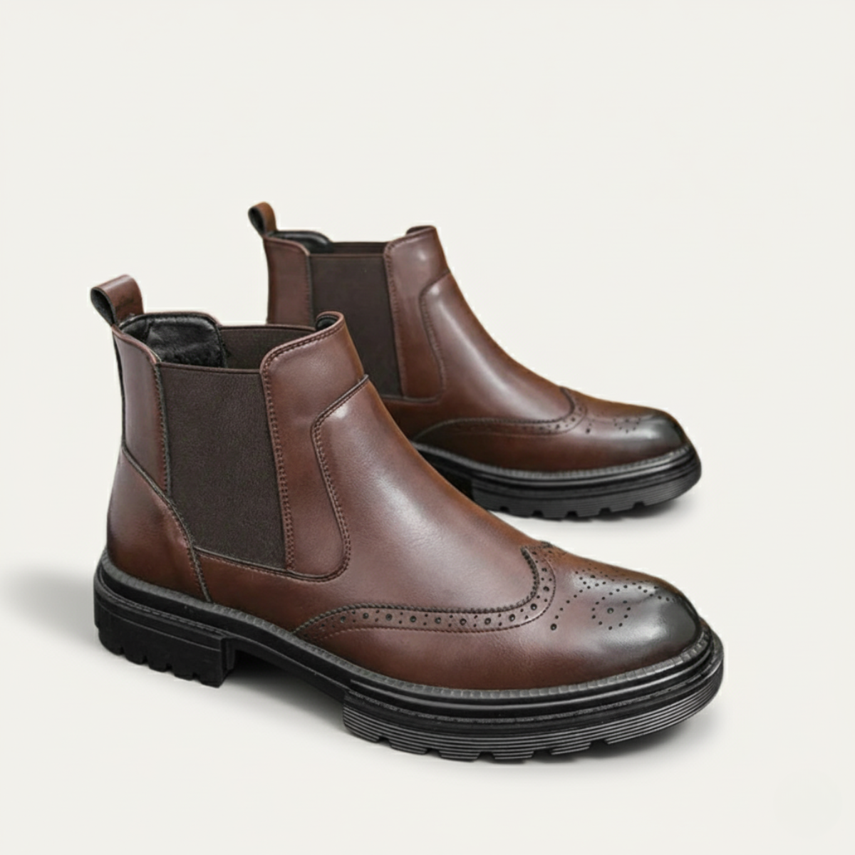 Stylish Men's Leather Ankle Boots