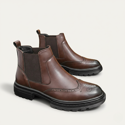 Stylish Men's Leather Ankle Boots