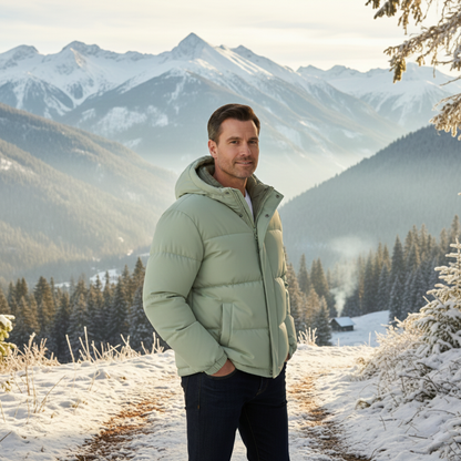 Thermal Insulated Men's Puffer Hooded Parka Jacket