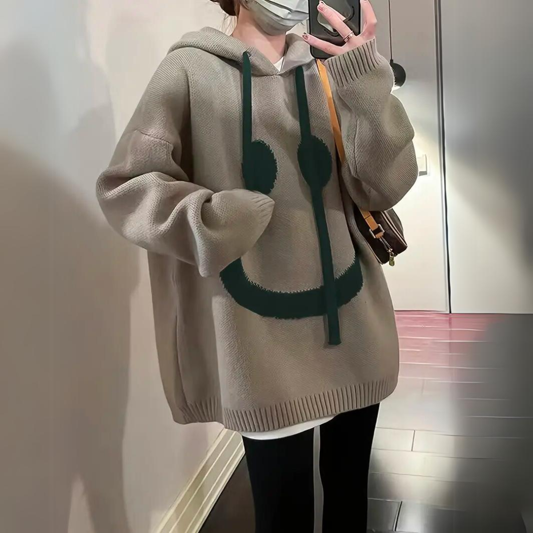 Soft Comfortable Women's Large Hooded Sweater