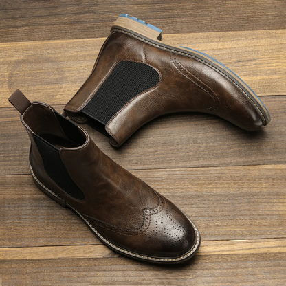 Timeless Men's Leather Ankle Boots
