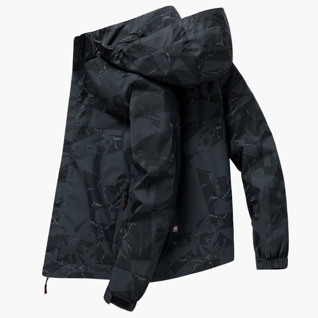 Waterproof Mens Snow Jacket with Adjustable Hood - Vossary