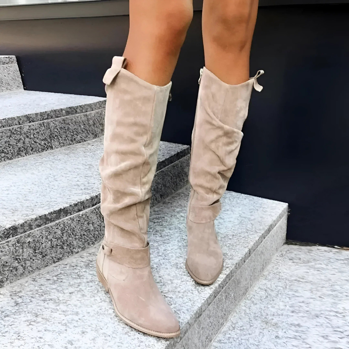 Luxurious Leather Mid Calf Boots