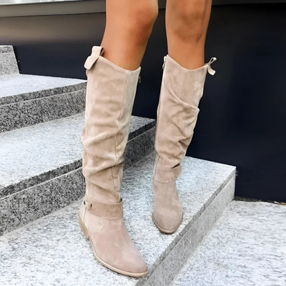 Luxurious Leather Mid Calf Boots