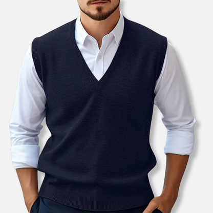 Classic Crew Neck Knit Vest