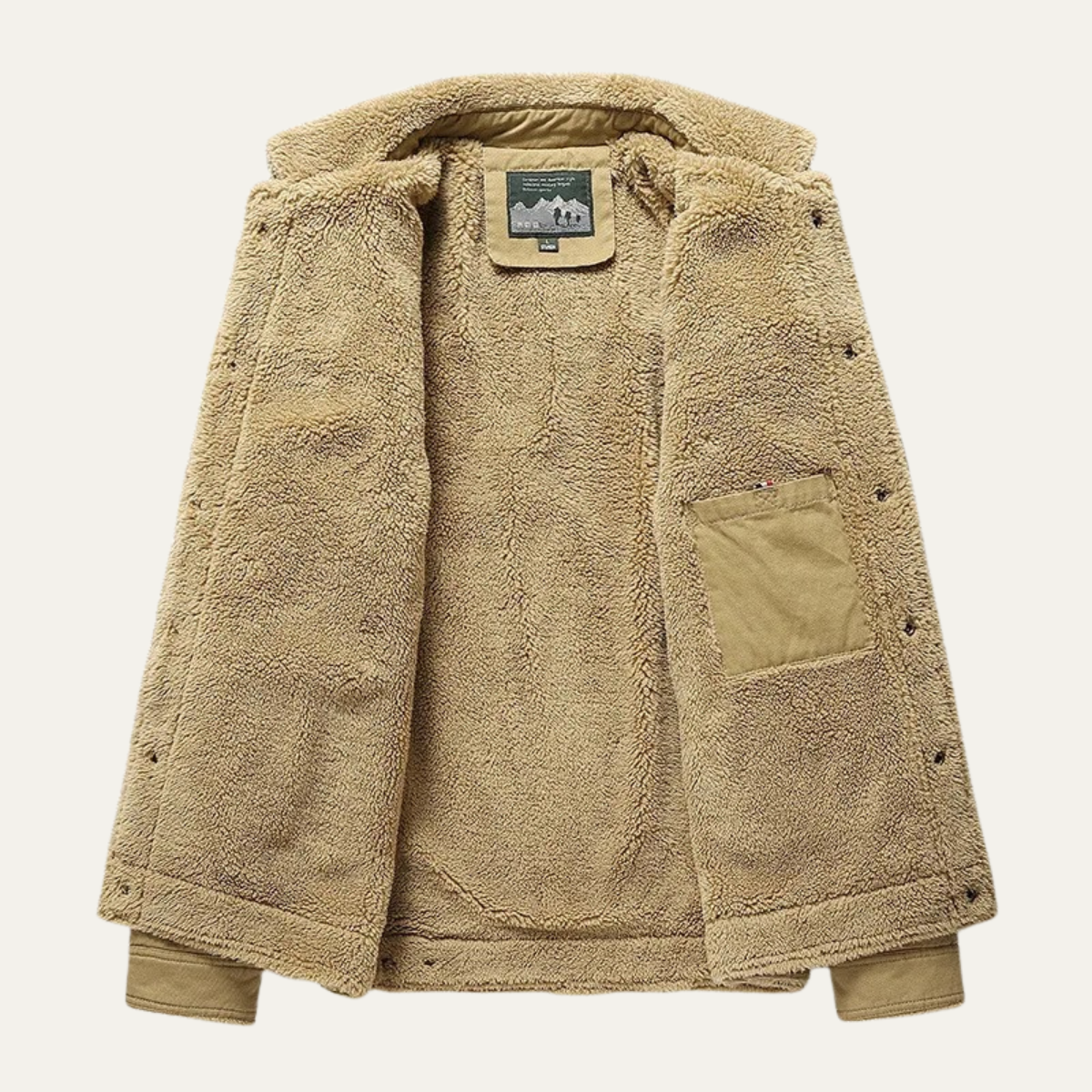 Warm Waterproof Men's Fleece Jacket with Pockets