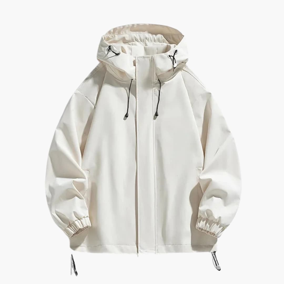 Waterproof Hoodie Jacket for Men with Zip Closure