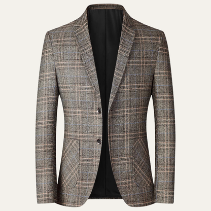 Stylish Men's Checked Slim Fit Blazer Jacket