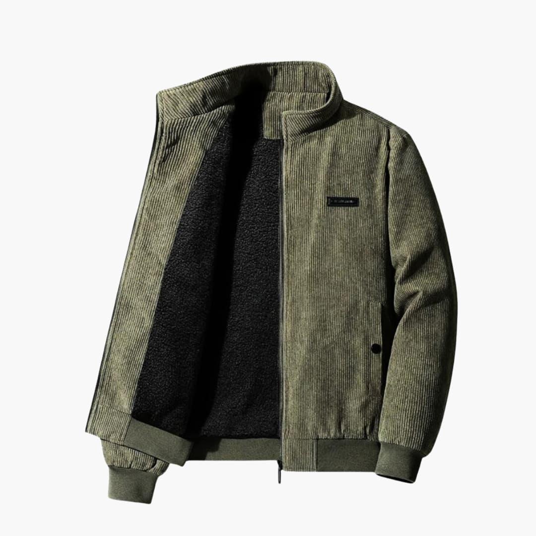 Warm Textured Zip Jacket for Men